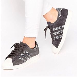 Snakeskin Suede Adidas Superstars!